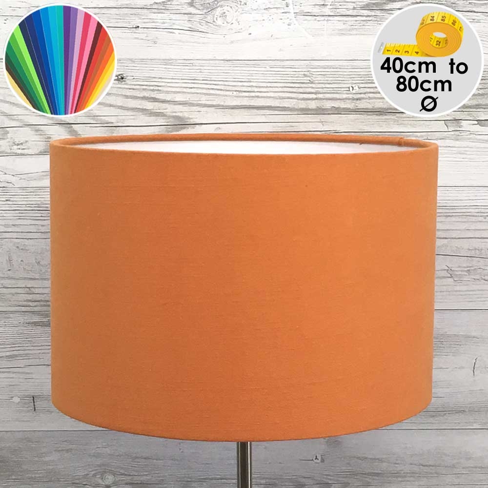 Extra Large Orange Drum Floor Lamp Shade